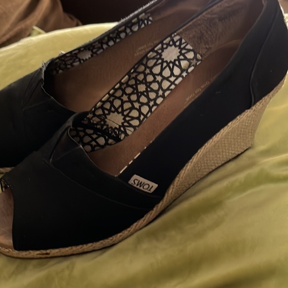 Toms Espadrilles Black SZ 10W - Picture 7 of 8